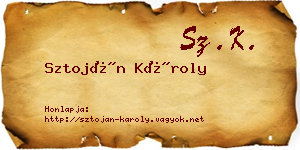 Sztoján Károly névjegykártya
